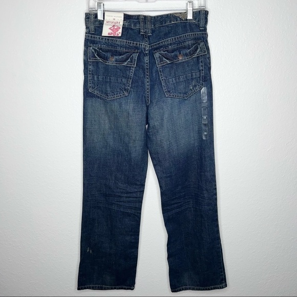 Tommy Hilfiger Jean Boys size 18 straight dark wash Blue Youth kids Dark Wash C2 - Picture 4 of 9